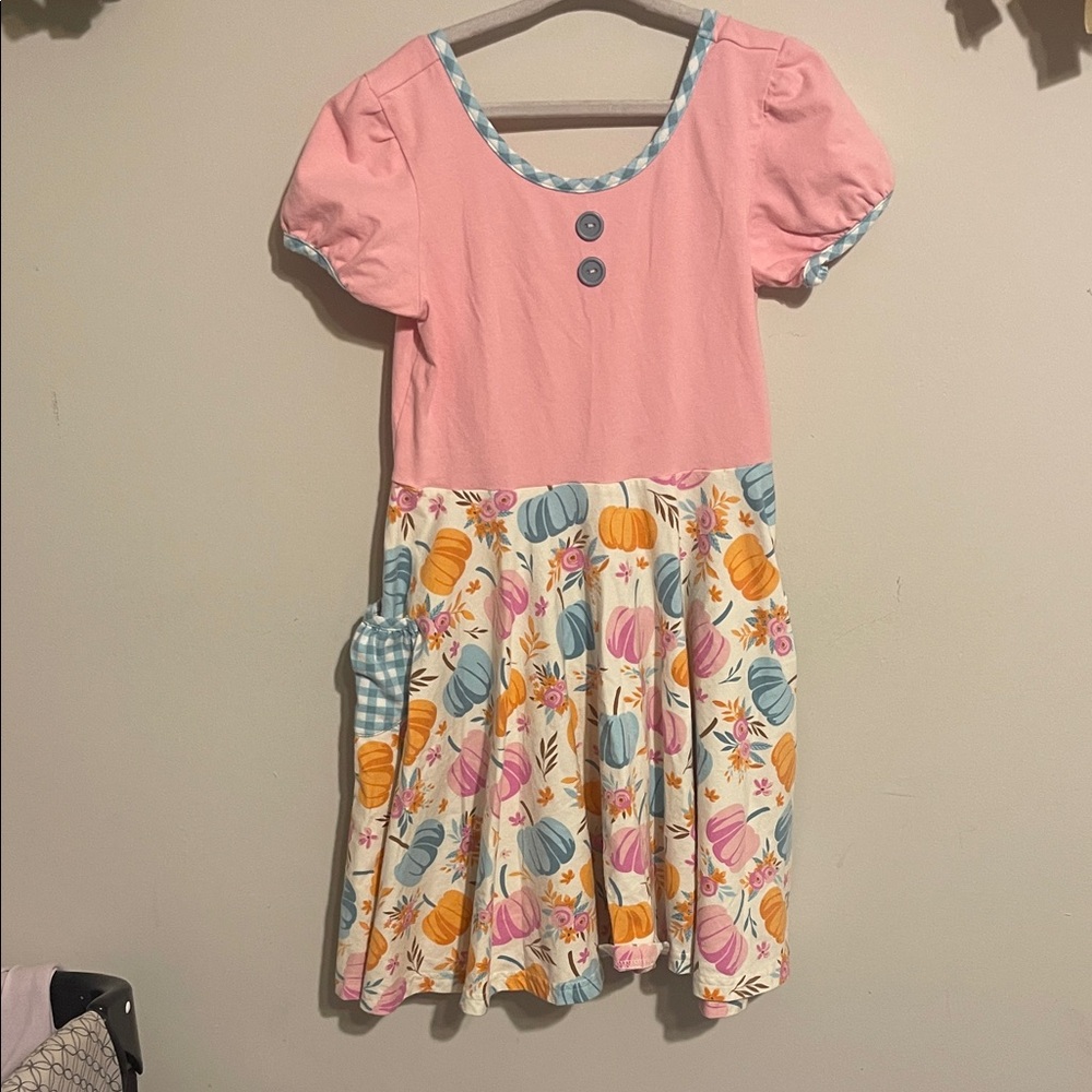 girls pumpkin dress size 7-8